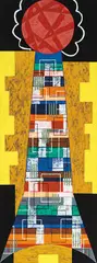 Roy Dowell, Broadcasting the Word, 1986, Acrylic and sand on canvas