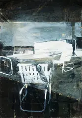 Ben Aronson, The Deck, 1996, Mixed-media on board