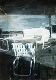 Ben Aronson, The Deck, 1996, Mixed-media on board
