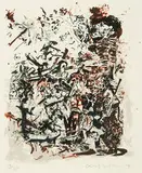 Cecily Brown, Study After An Election by William Hogarth, 2004, 4-color screenprint on Rives BFK gray paper