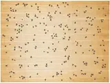 Ed Ruscha, Flies (from Insects Portfolio), 1972, 5-color screenprint on paper-backed wood veneer