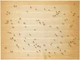 Ed Ruscha, Cockroaches (from Insects Portfolio), 1972, 4-color screenprint on paper-backed wood veneer