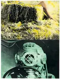 John Baldessari, Leg, Straw, Diver (from Hegel's Cellar Portfolio)