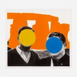 John Baldessari, Stonehenge (With Two Persons) Orange, 2005, Mixografía print on handmade paper