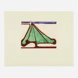 Richard Diebenkorn, Green Tree Spade (from the Five Spades series), 1982, etching and aquatint on J. Whatman