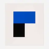 Ellsworth Kelly, Blue with Black II, 1972–74, screenprint in colors on Arjomari