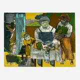 Romare Bearden, The Family, 1975, photoengraving and aquatint in colors
