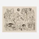 Max Beckmann, Auferstehung (from the Gesichter portfolio), 1918, drypoint