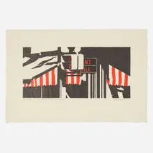 Don't Walk by Robert Cottingham, 1991, lithograph on rice paper, sold Oct 2022