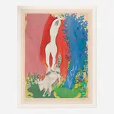 Femme de Cirque by Marc Chagall, c. 1960, lithograph in colors with pochoir on Arches, sold Oct 2022