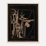Tête by Pablo Picasso, 1963, linocut in colors on Arches, sold Oct 2022