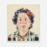 Chuck Close, Leslie, 1986, woodcut in colors on Echizen Kozo Nimai Suki