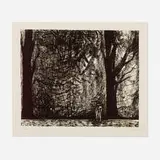 Henry Moore, Figures in a Forest, 1976, lithograph in colors