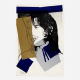 Mick Jagger (from the Mick Jagger portfolio) by Andy Warhol, 1975, screenprint in colors on Arches, sold Oct 2022