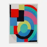 La Verte by Sonia Delaunay, 1970, lithograph in colors on Arches, sold Oct 2022