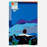 Romare Bearden, Martin Luther King, Jr. - Mountain Top, 1968, screenprint in colors on board