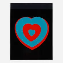 Marcel Duchamp, Coeurs Volants (Fluttering Hearts), screenprint in colors