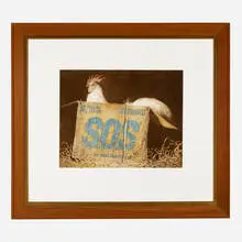 Jamie Wyeth, S.O.S., 1981, etching in colors