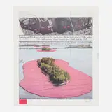 Christo, Surrounded Islands, Project for Biscayne Bay, Greater Miami, Florida, 1983, offset lithograph in colors, fabric swatch
