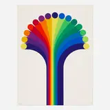 Julio Le Parc, Volume Virtuel, 1974, screenprint in colors