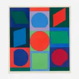 Victor Vasarely, Untitled (from the Lapidaire portfolio), 1968, screenprint in colors