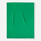 Concetto Spaziale (from XXe Siecle) by Lucio Fontana, 1959, pochoir on paper, sold Oct 2022