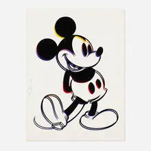 Mickey Mouse (unique) by Thierry Guetta, 2010, screenprint in colors, sold Oct 2022