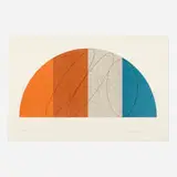 Robert Mangold, Semi-Circle II (from Semi-Circle series), 1995, lithograph in colors on Somerset