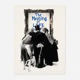 Thierry Guetta, The Meaning of Life (Blue), 2019, screenprint in colors