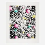 Kenny Scharf, Kozmic, 2001, line etching and aquatint with spit-bite aquatint in colors