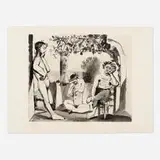 Pablo Picasso, Bacchanale, 1955, etching and aquatint on Richard de Bas