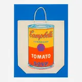Campbell's Soup Can (Tomato) by Andy Warhol, 1966, screenprint in colors on shopping bag, sold Oct 2022