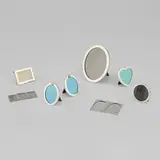 Tiffany & Co., Collection of eight desktop accessories, sterling silver, glass, acrylic, leather