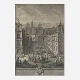 Giuseppe Vasi, La Veduta della Basilica di Santa Maria Maggiore dalla parte verso le quattro fontane (from the Four Views of Rome series), c. 1765, etching