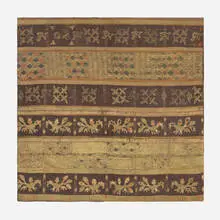 Southeast Asian, Tapestry, fabric with woven gold and silk thread