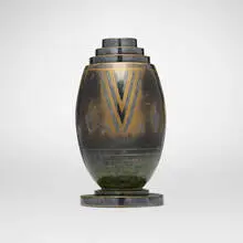 Luc Lanel, Art Deco dinanderie vase