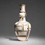 Ernst Böhm for Berlin, Large double-gourd vase, 1926, transfer-printed porcelain