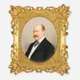Berlin, Portrait of a Gentleman plaque, glazed porcelain
