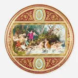 Royal Vienna Style, Entry of Diana charger (after Emilie Chaese), c. 1900, glazed and gilt porcelain