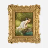 Royal Vienna Style, Psyche by the Water plaque (after Paul Thumann), c. 1900, glazed porcelain