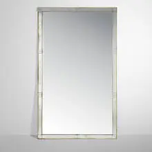Venetian Style, Monumental mirror, c. 1955, etched and mirrored glass, lacquered wood