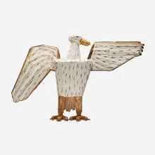 Edward Larson, Bald Eagle, 1984, carved and painted wood