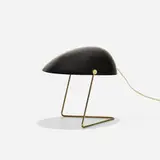 Gerald Thurston, table lamp, c. 1955, brass-plated steel, acrylic