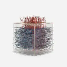 Irving Harper, Untitled, coated wire and plexiglas construction