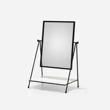 Paul McCobb, vanity, 1953, mirrored glass, enameled steel, milk glass