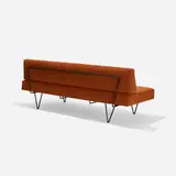 Adrian Pearsall, daybed, model 102-L, c. 1960, upholstery, enameled steel