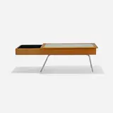coffee table, model 4662 by George Nelson & Associates, 1946, birch, laminate, aluminum, enameled steel, sold Sep 2016