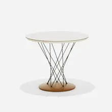 child's table, model 87 by Isamu Noguchi, 1953, laminated plywood, enameled steel, sold Sep 2016