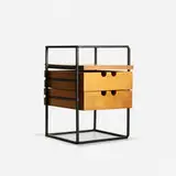Paul McCobb, Planner Group desk organizer, 1949, stained birch, enameled steel