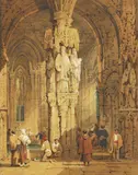 Samuel Prout, Untitled, brown ink and watercolour